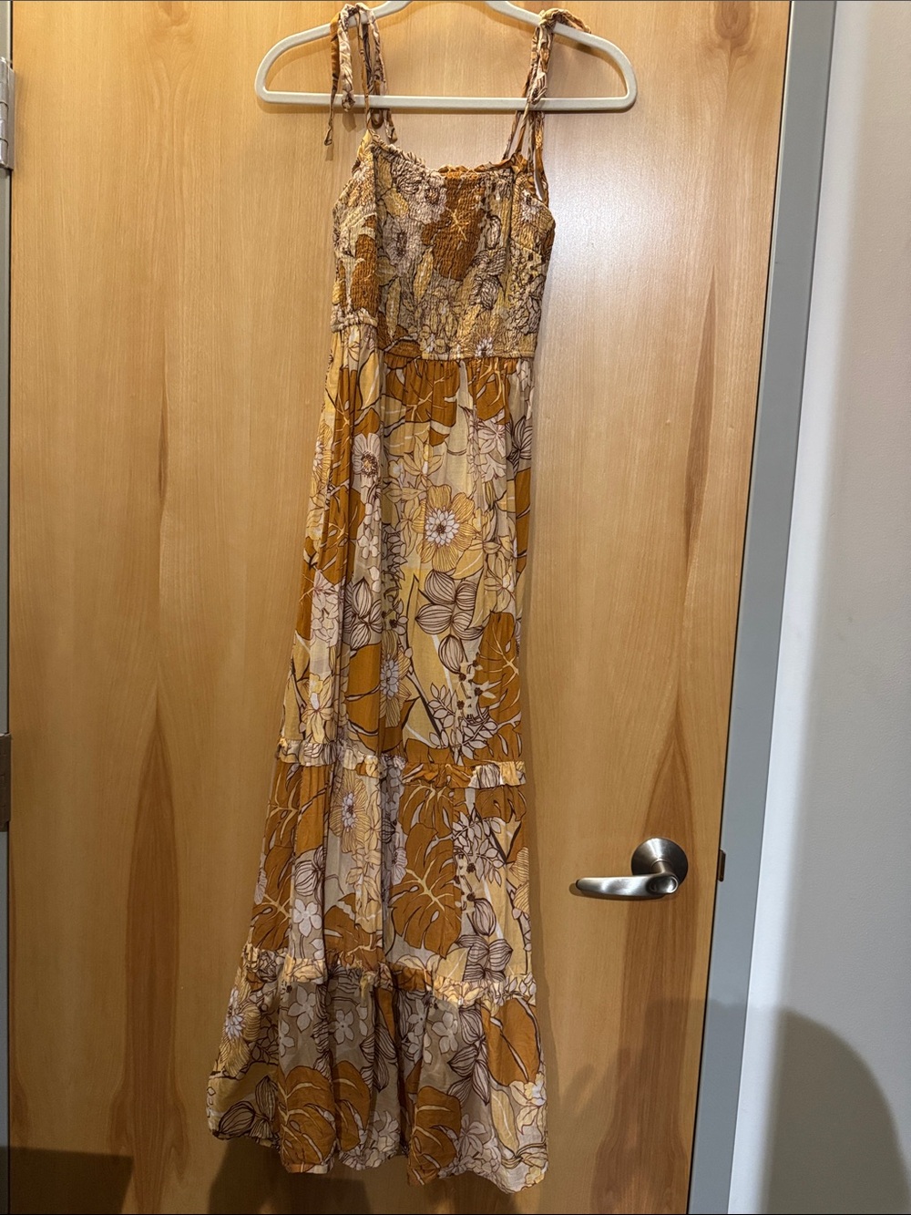Yellow/orange floral maxi Bohme dress